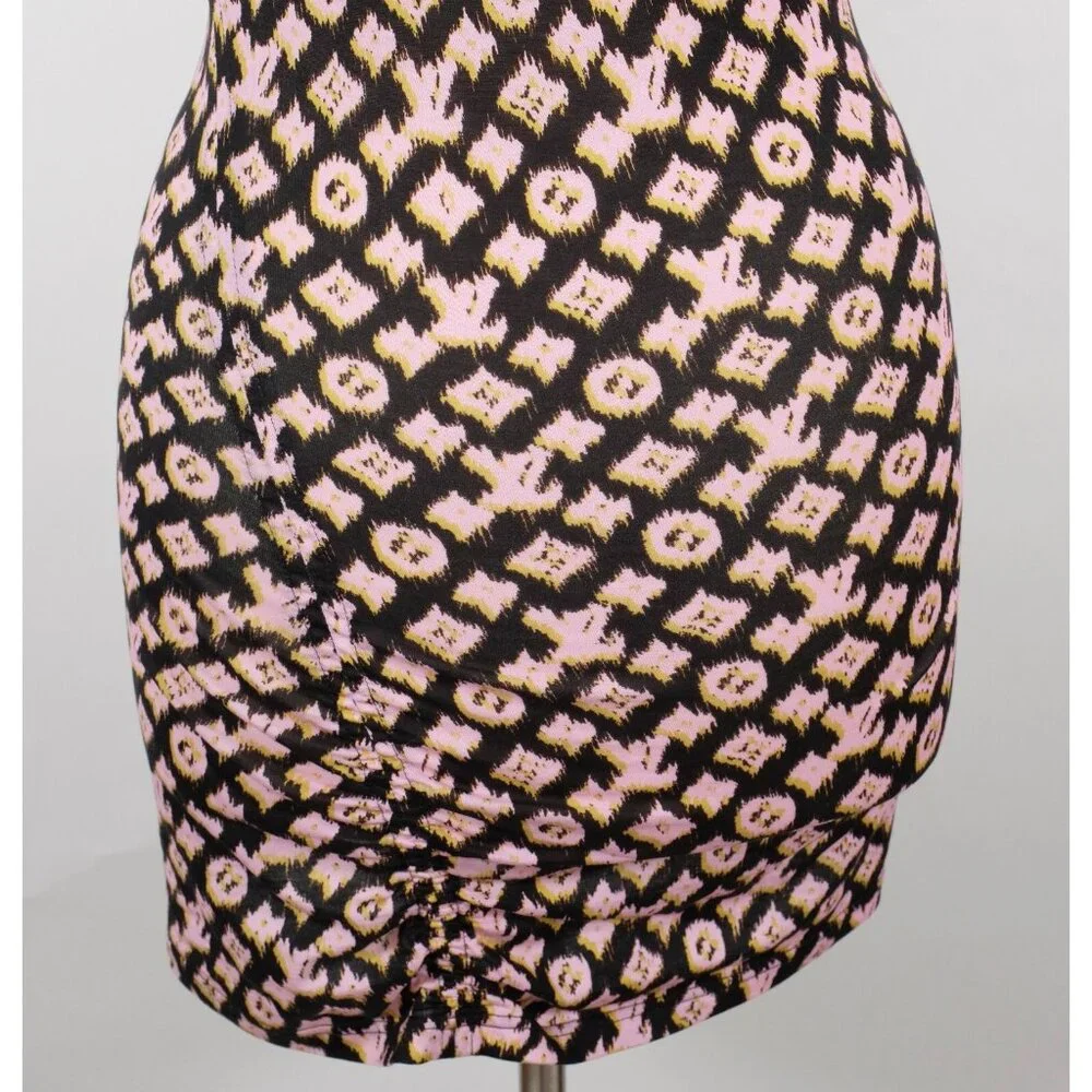 Louis Vuitton by Marc Jacobs dress top sz S stretch LV monogram bodycon pink - Picture 12 of 16